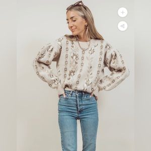 Nora floral sweater size small